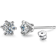 0.5 Carat Moissanite Gemstone Stud Earrings.