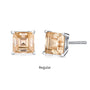 5*5 VVS 1 D Color Prince Cut Moissanite Stud Earrings | S925.