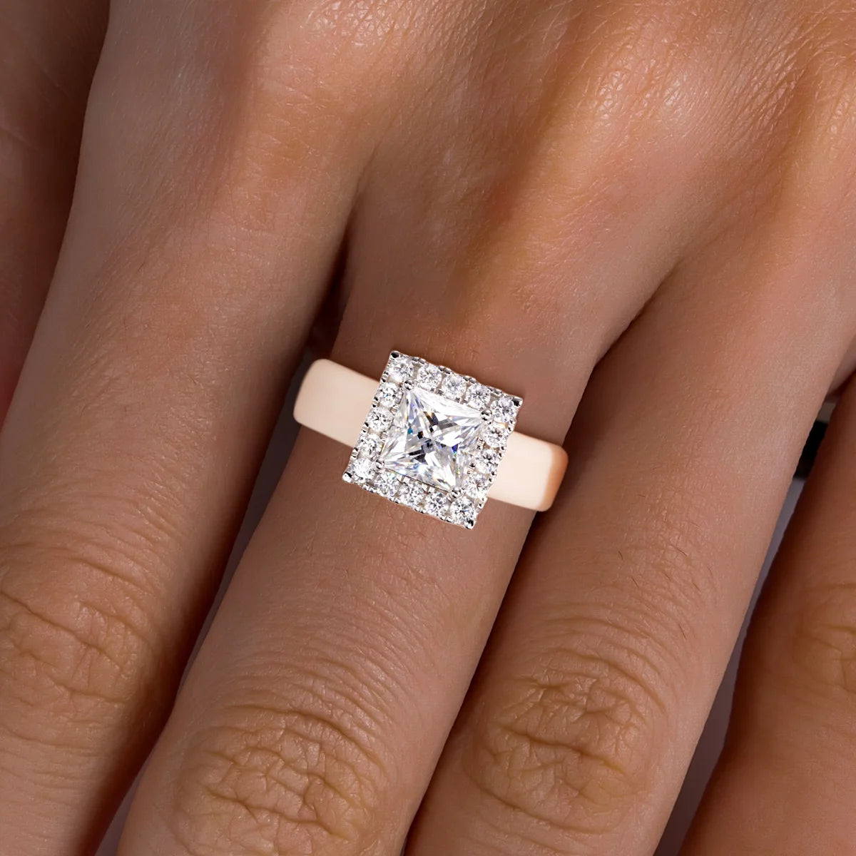 2 CT Princess Cut Moissanite Silicone Ring