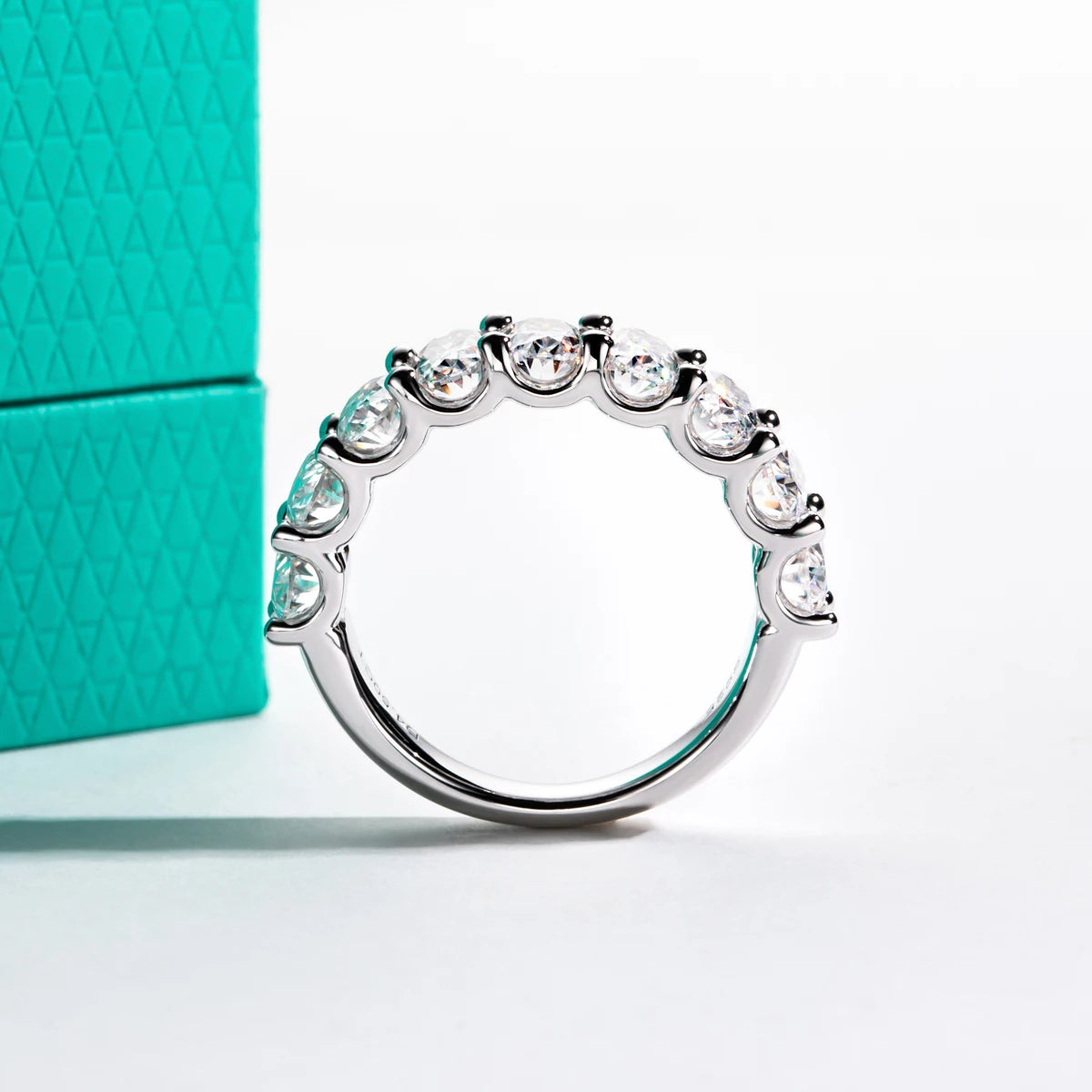 0.5 CT Oval Cut Moissanite Wedding Band