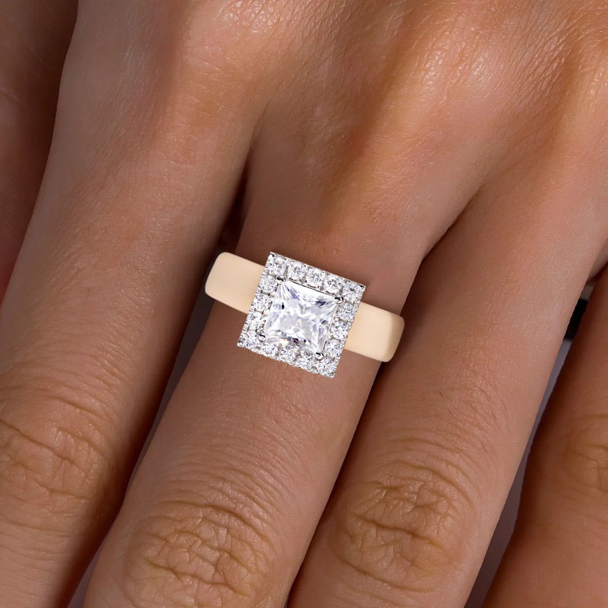 2 CT Princess Cut Moissanite Silicone Ring