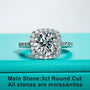 VV1 D Color 3 CT Round Cut Moissanite Halo Engagement Ring.