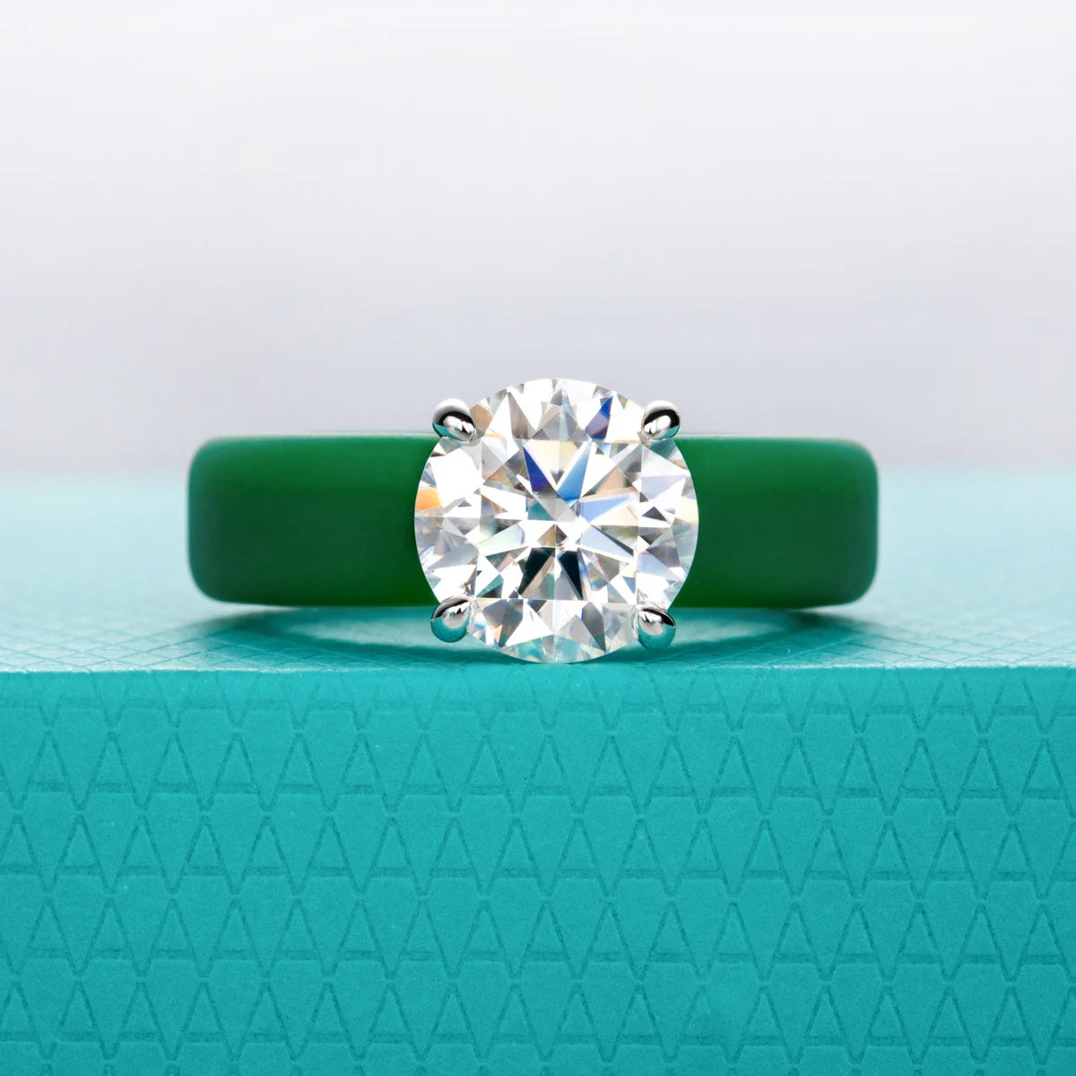3.5 CT Round Moissanite Silicone Ring