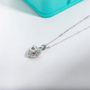 1ct D Color Heart Moissanite Pendant Necklace.