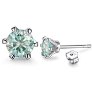 0.5 Carat Moissanite Gemstone Stud Earrings.