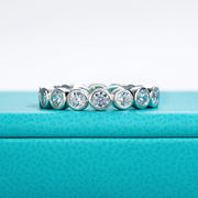 3mm Round Cut D Color Moissanite Eternity Band