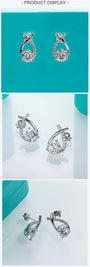 4cttw D Color Moissanite Diamond Stud Earrings.