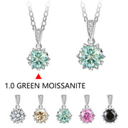 VVS1 D Color 1 Carat Brilliant Cut Pendant Necklace | S925.