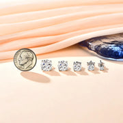 2 Carat VVS1 D Color Stud Earrings | 925 Sterling Silver.