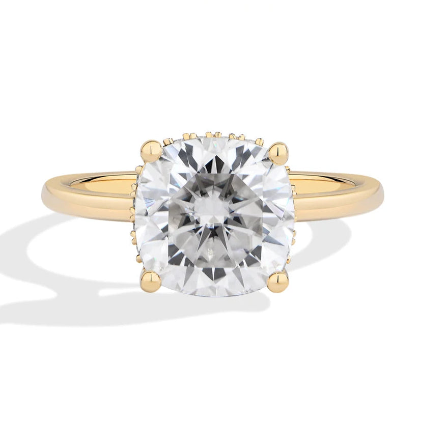 3.5 CT Cushion Cut Moissanite Engagement Ring