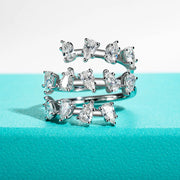 GK Moissanites 3.9cttw Pear Cut Moissanite Wedding Band