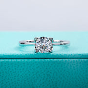 1 Carat VVS1 D Color Moissanite Engagement Ring.