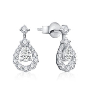 4*3MM Pear Cut Moissanite Stud Earrings | S925.