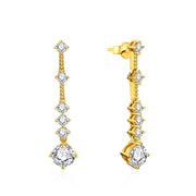 6.5 MM Brilliant Cut Moissanite Drop Earrings | S925.