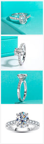 VVS1 D Color 3CT Oval Cut Moissanite Engagement Ring | S925.