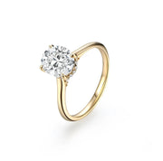 VVS1 D Color Oval Cut Moissanite Engagement Ring.