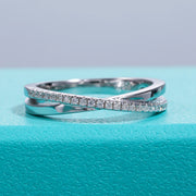 GK Moissanites D Color Moissanite Diamond Cross Engagement Wedding Rings