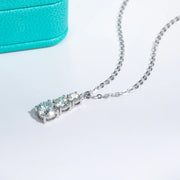 1.8cttw D Color Moissanite Pendant Necklace.