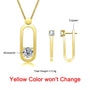 2ct D Color Moissanite Pin Necklace and Earrings Set.