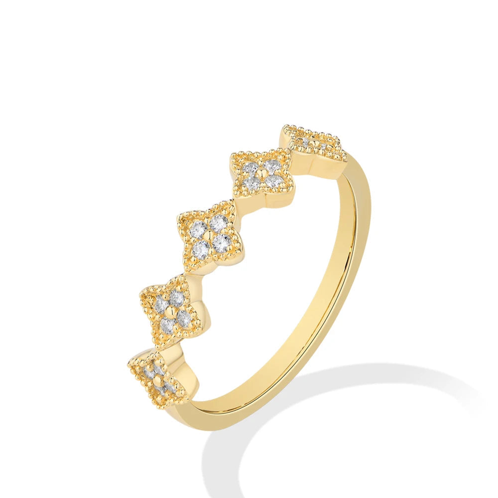 D VVS1 Classic Round Cut Moissanite Wedding Ring
