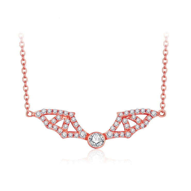 3.0MM VVS1 D Color Batman Shaped Moissanite Necklace.