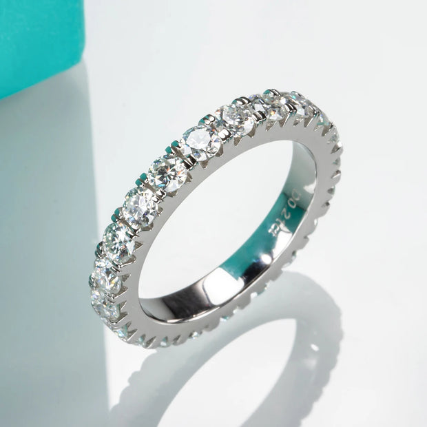 GK Moissanites 4mm Moissanite Wedding Band Ring