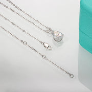 2.5ct Pear-Cut Moissanite Pendant Necklace.