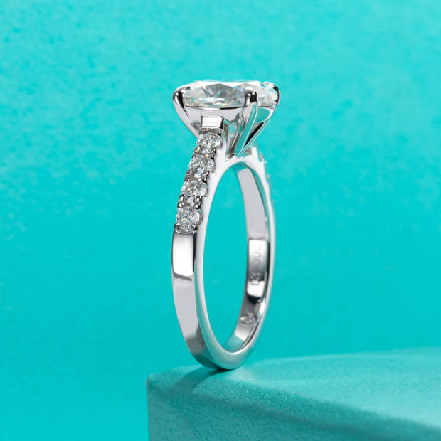 VVS1 D Color 3CT Oval Cut Moissanite Engagement Ring | S925.