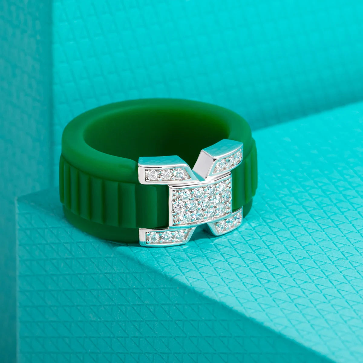 Moissanite Silicone Engagement Ring