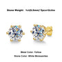 Total 4/2/1ct Moissanite Stud Earrings.