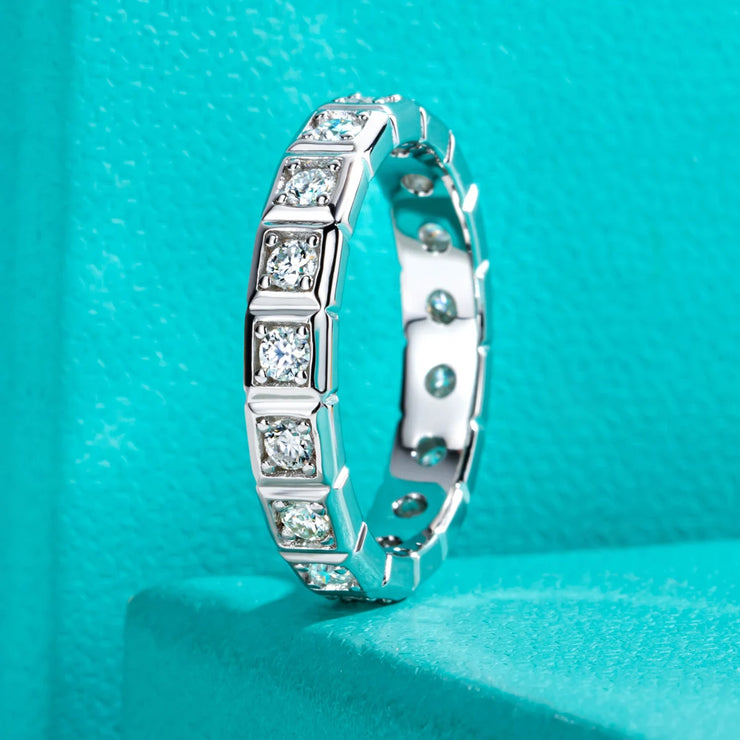 GK Moissanites 2.2mm D Color Moissanite Princess Eternity Band Ring