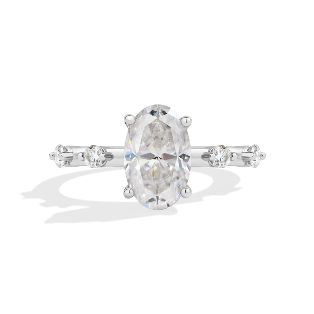 3 CT Oval Cut Moissanite Ring