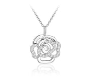 1.5 MM VVS1 D Color Flower Moissanite Pendant Necklace | S925.