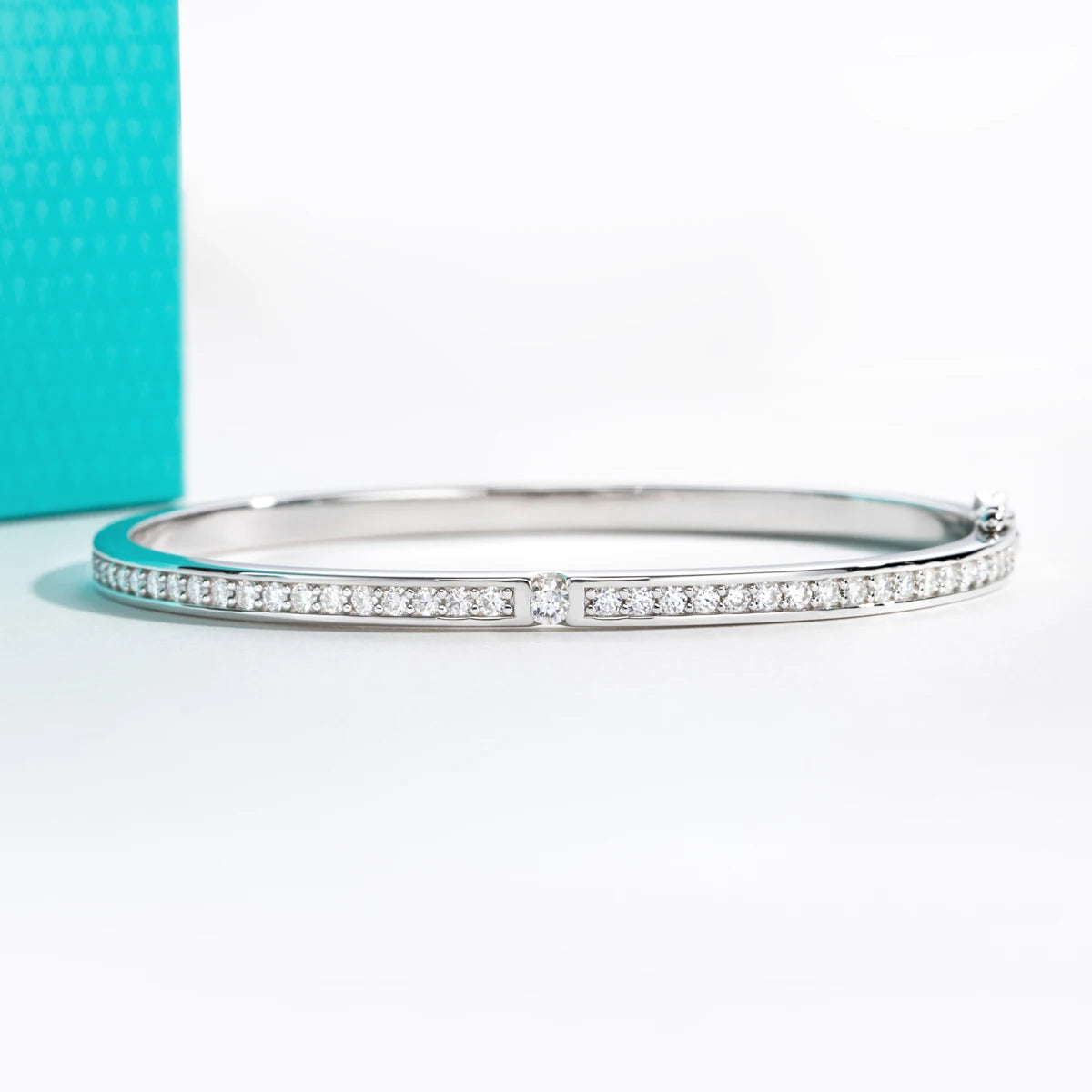 2.017 CTTW Moissanite Eternity Bangle Bracelet