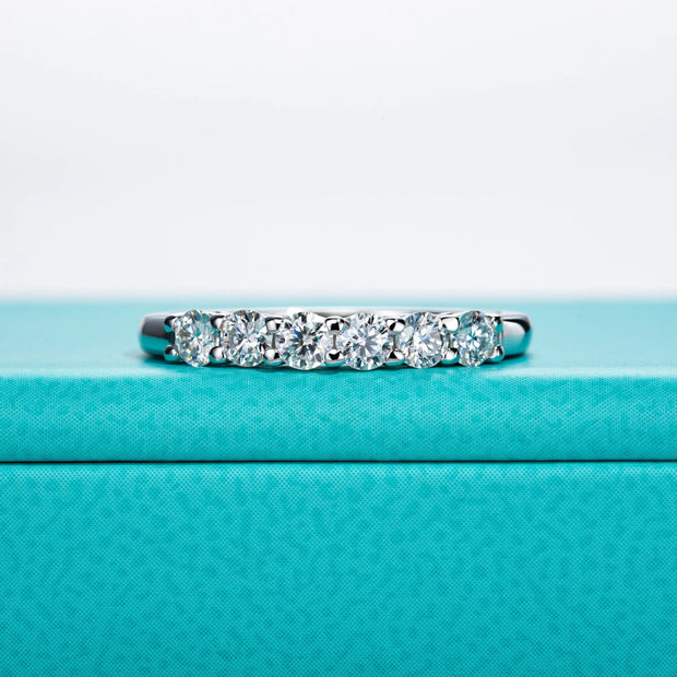 GK Moissanites 3mm 0.6cttw D Color Moissanite Wedding Band Ring