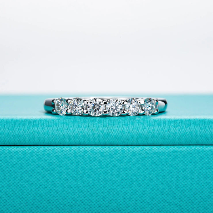 GK Moissanites 3mm 0.6cttw D Color Moissanite Wedding Band Ring