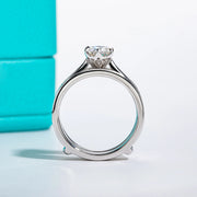 1 CT D Color 3 Piece Moissanite Engagement Ring.