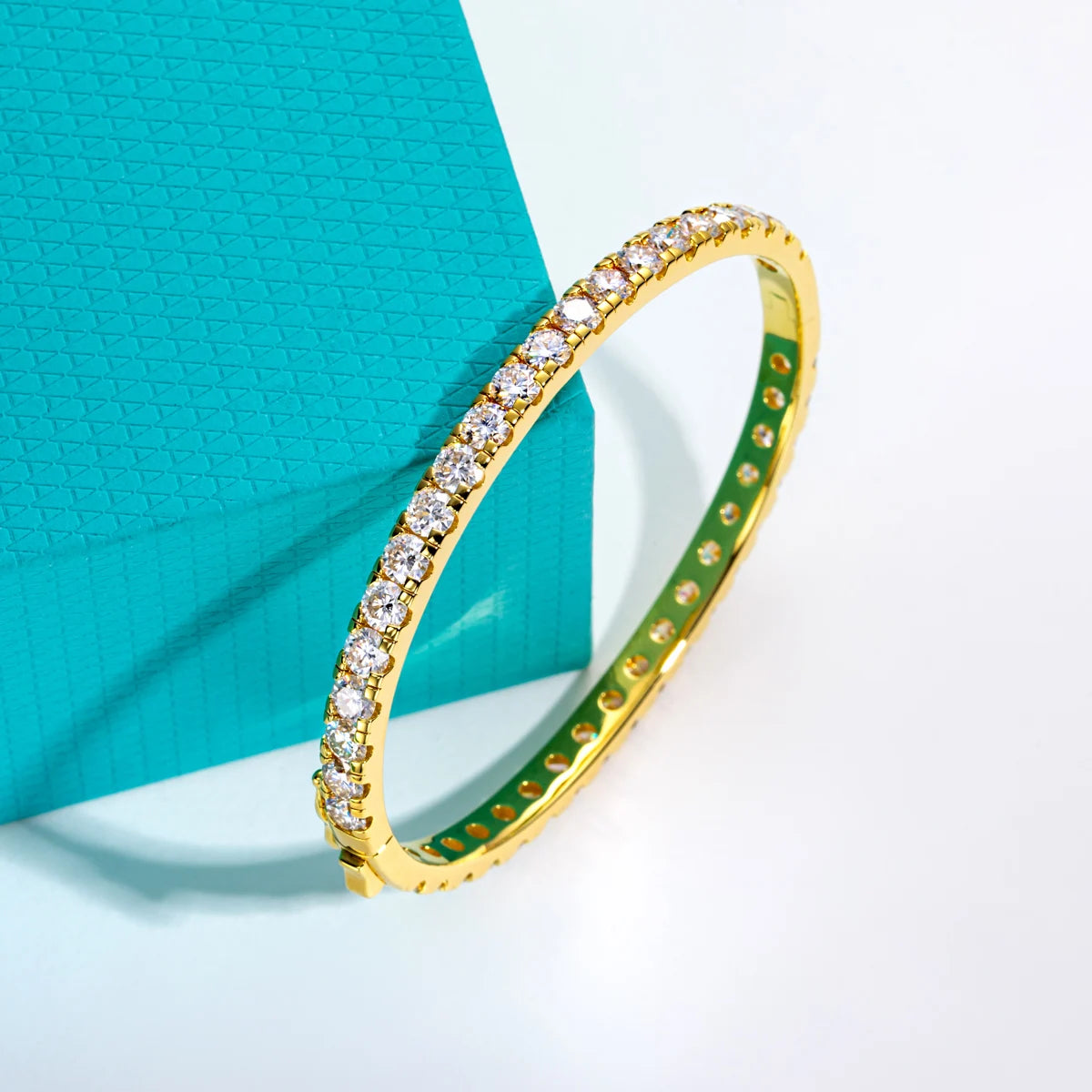 4 MM Moissanite Tennis Bangle Bracelet