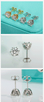 1-2cttw D Color Moissanite Stud Earrings.