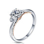 18K Rose Gold Plated Moissanite Promise Ring |S925.