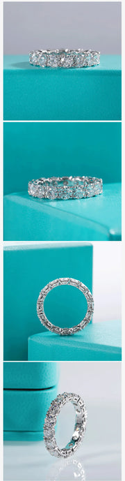 GK Moissanites 4mm D Color Moissanite Eternity Band Ring