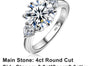 VVS1 D Color 4.6 CT Moissanite Engagement Ring.