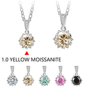 VVS1 D Color 1 Carat Brilliant Cut Pendant Necklace | S925.