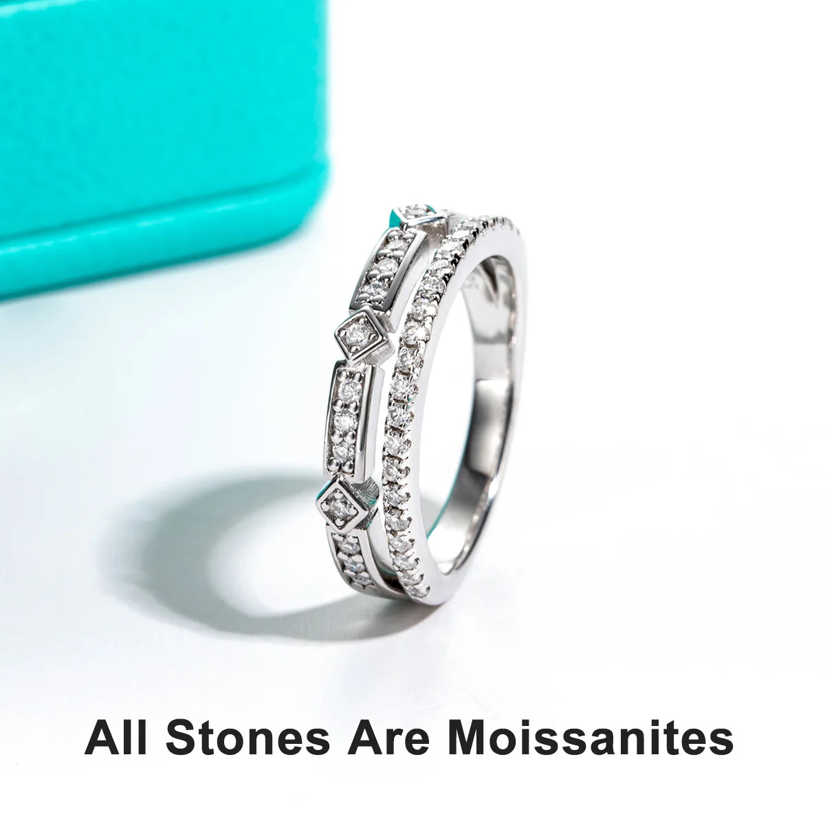 VVS1 D Color Moissanite Wedding Band