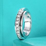 GK Moissanites Moissanite Spinner Eternity Band Rings