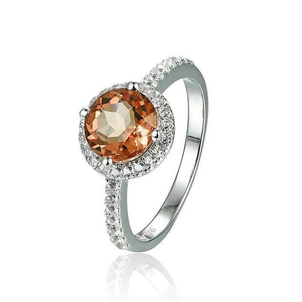 2.3 CT Round Cut Created Diaspore Ring.