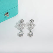 1 Carat Luxury D Color Moissanite Drop Earrings.