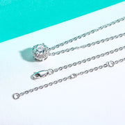 D Color 6.5mm Moissanite Classic Pendant Necklace.