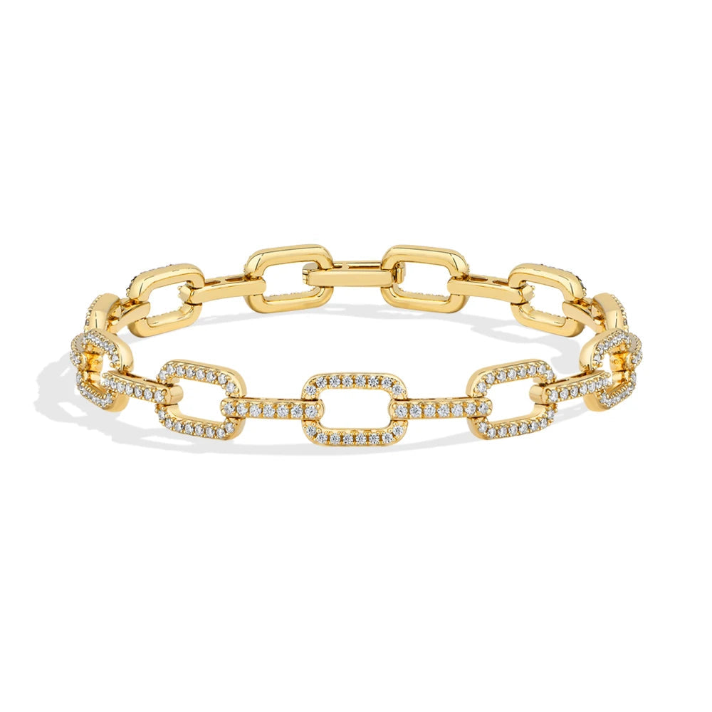 Fashion Hip Hop Moissanite Bangle Bracelet