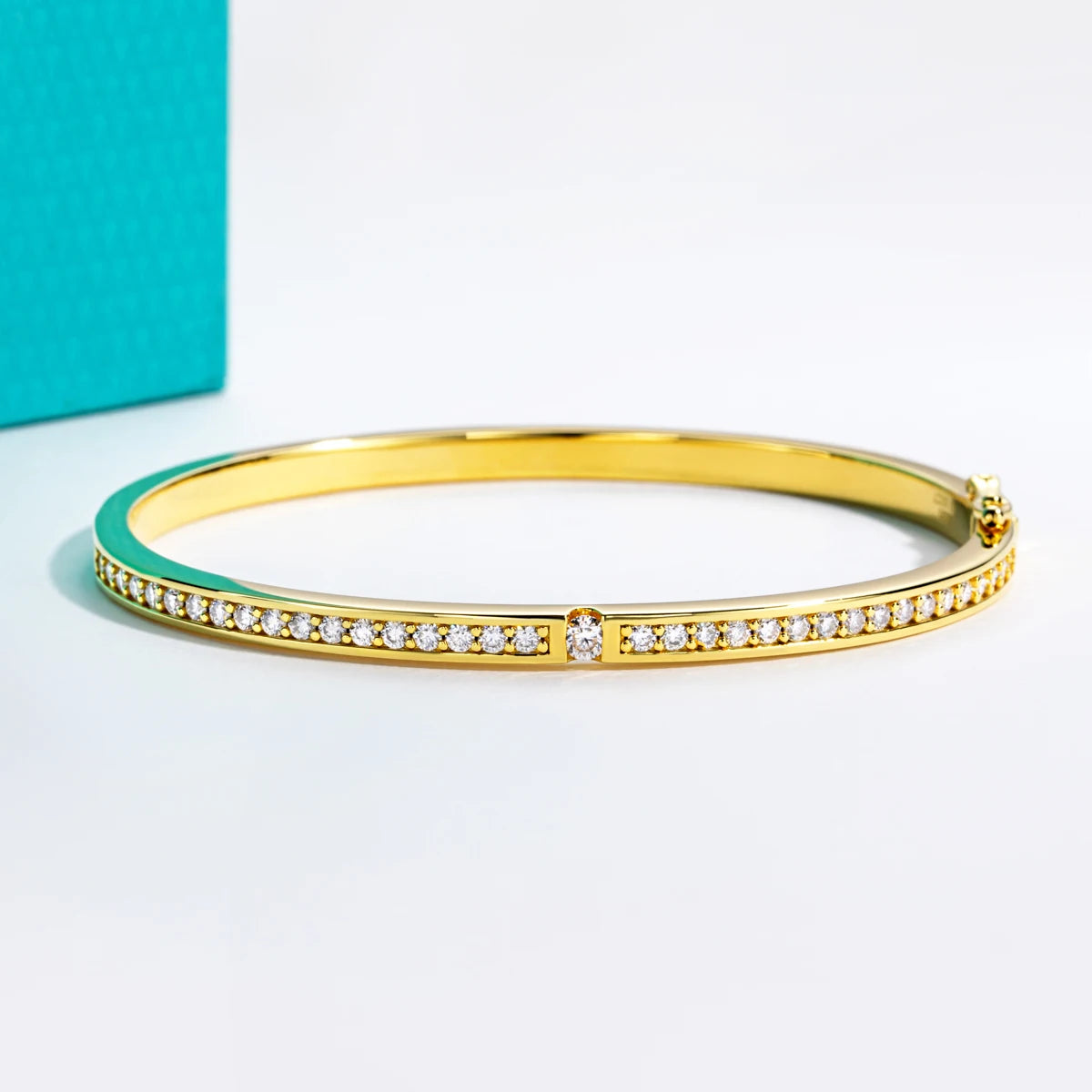 3 MM Tennis Moissanite Bangle Bracelet